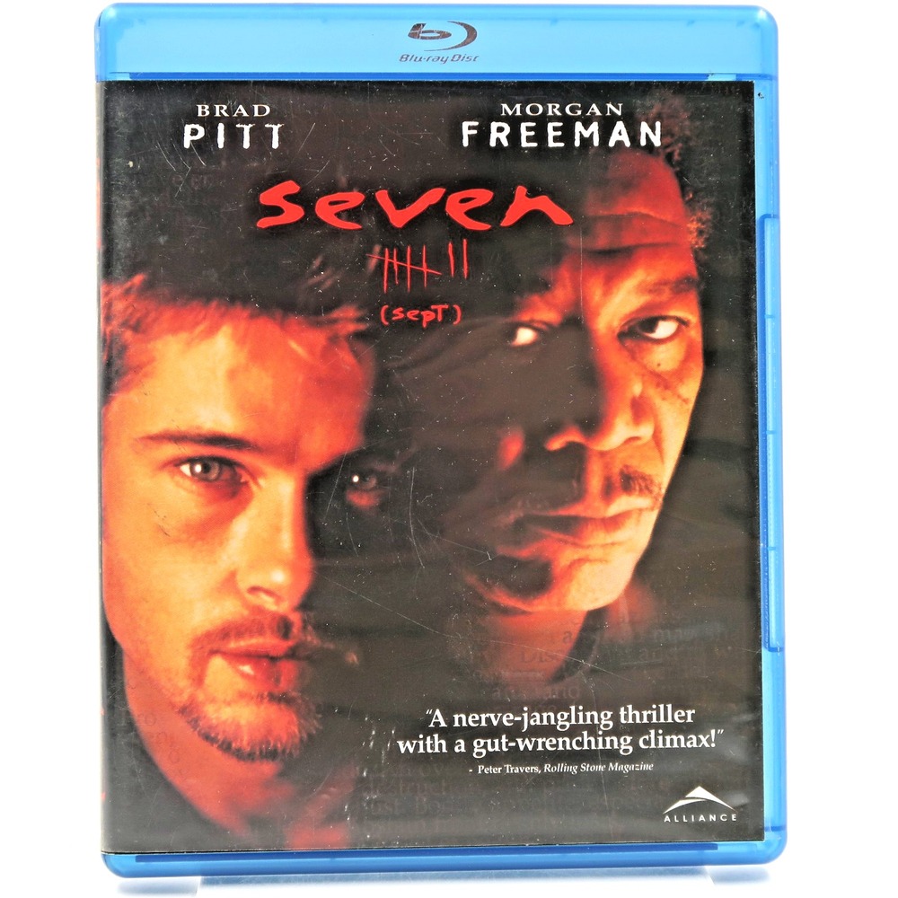 Seven Blu-ray 1995 Movie Brad Pitt Morgan Freeman David Fincher